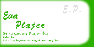 eva plajer business card